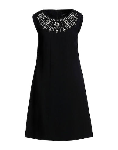 CLIPS Short dress Black 70% Viscose, 26% Acetate, 4% Elastane