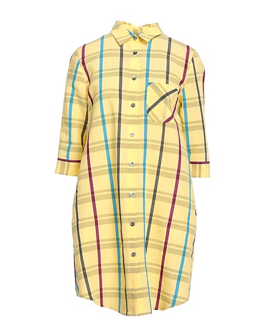 T-JACKET by TONELLO Midi dress Yellow 86% Viscose, 14% Polyester