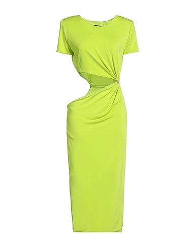 LES BOURDELLES DES GARÇONS Midi dress Lime green 94% PES - Polyethersulfone, 6% Elastane