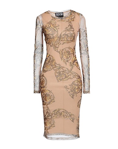 VERSACE JEANS COUTURE Midi dress Sand 100% Polyester