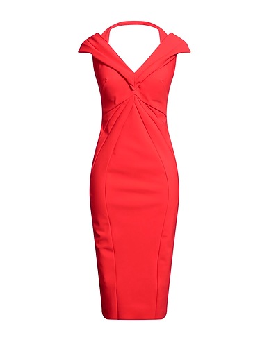 CHIARA BONI LA PETITE ROBE ひざ丈ワンピース レッド ポリエステル 45% / ナイロン 35% / ポリウレタン 20%