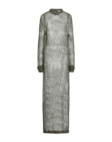 DSQUARED2 Long dress Military green 80% Acetate, 10% Polyester, 10% Polyamide