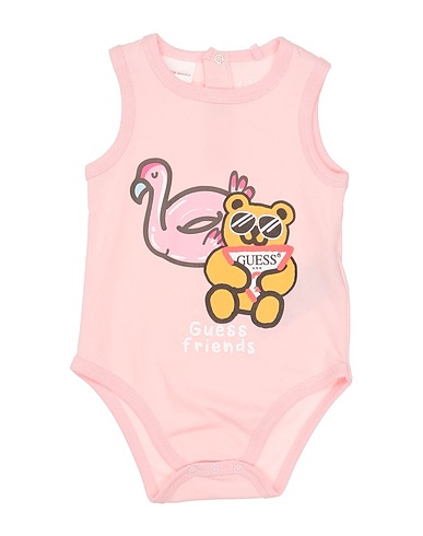 GUESS Baby bodysuit Pink 95% Cotton, 5% Elastane