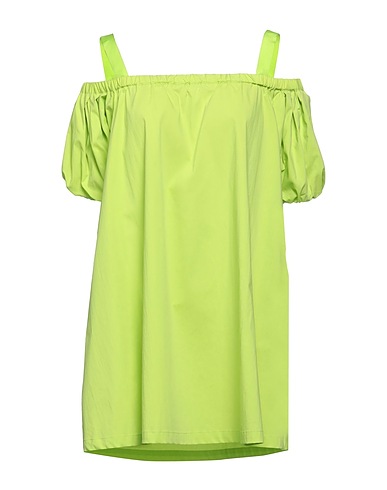EMMA & GAIA Short dress Lime green 65% Cotton, 32% Polyamide, 3% Elastane
