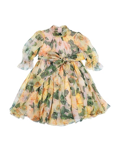 DOLCE & GABBANA Dress Yellow 100% Silk
