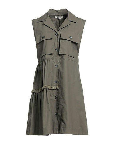 ANNA MOLINARI Shirt dress Military green 100% Cotton