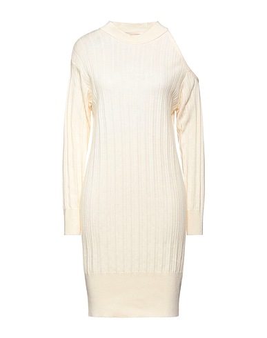 RINASCIMENTO Short dress Ivory 53% Cotton, 47% Acrylic