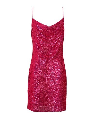 8 by YOOX Sequin dress SEQUIN SLIP MINI DRESS
 Fuchsia 92% Polyester, 8% Elastane