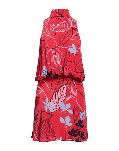 ATTIC AND BARN Midi dress Red 68% Viscose, 32% Silk