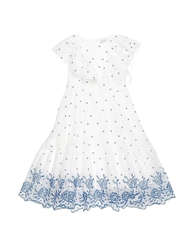 MONNALISA Dress White 100% Cotton, Polyester