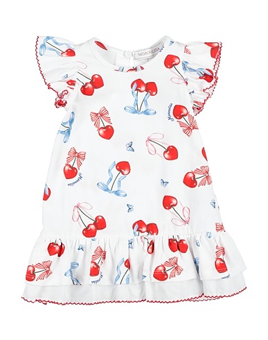 MONNALISA Vestido para bebé  White 95% Cotton, 5% Elastane