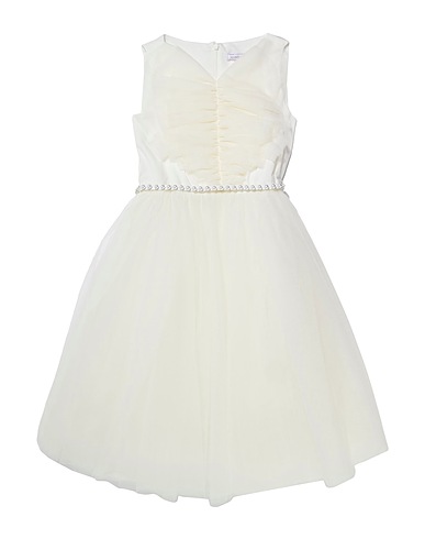 MONNALISA Dress Ivory 100% Cotton, Polyamide