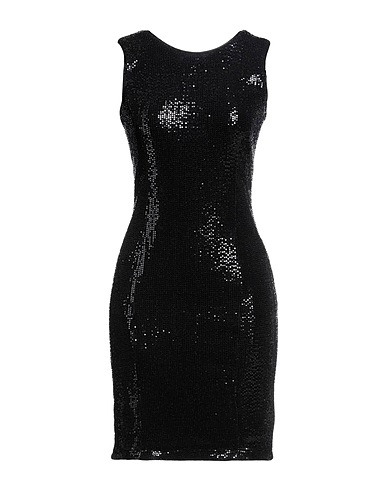 LIU •JO Sequin dress Black 95% Polyamide, 5% Metallic fiber