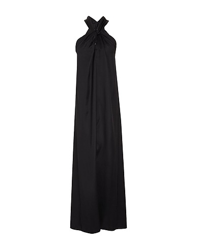 8 by YOOX Long dress HALTER MAXI DRESS
 Black 100% EcoVero™ viscose