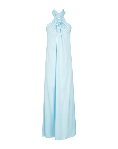 8 by YOOX Long dress HALTER MAXI DRESS
 Sky blue 100% EcoVero™ viscose