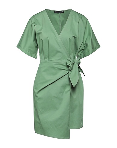 DEPARTMENT 5 Short dress Military green 97% Cotton, 3% Elastane