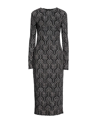 RED COUTURE Midi dress Brown 85% Nylon, 10% Metallic fiber, 5% Elastane