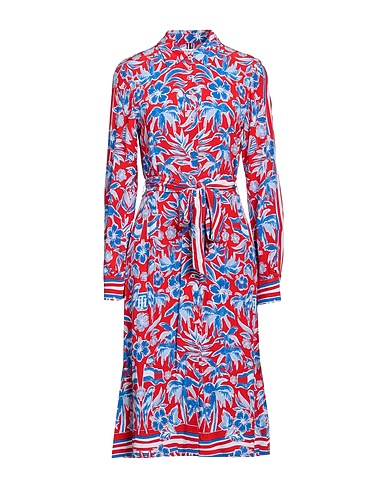 TOMMY HILFIGER Midi dress Red 100% Viscose