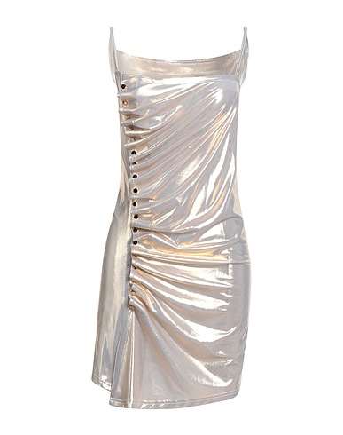 LE VOLIÈRE Short dress Platinum 60% Polyester, 40% Elastane