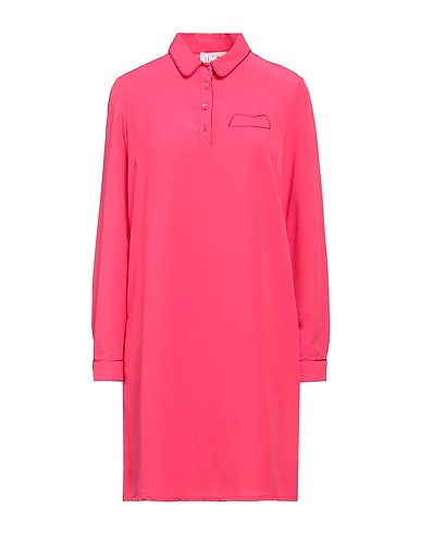 VIRNA DRÒ Shirt dress Fuchsia 100% Polyester