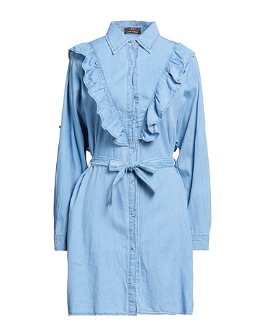 TANTRA Denim dress Blue 98% Cotton, 2% Elastane