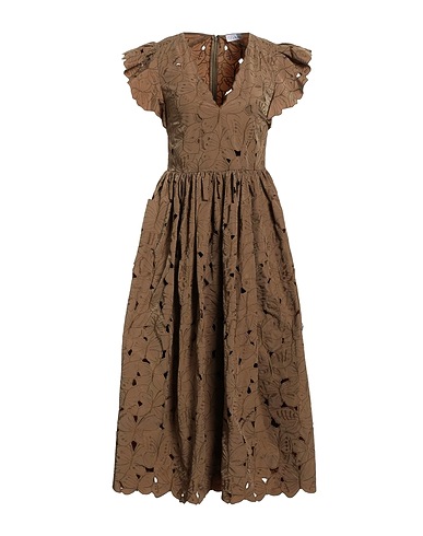 REDValentino Midi dress Khaki 100% Polyester