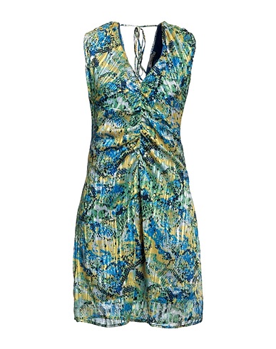 MIRONCÈ Short dress Blue 100% Polyester, Elastane