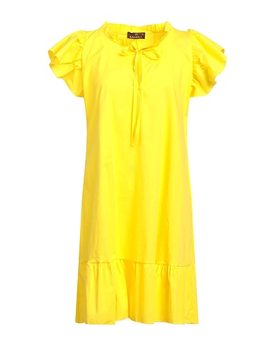 TANTRA Vestito corto Giallo 94% Cotone, 6% Elastan