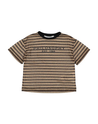 PHILOSOPHY di LORENZO SERAFINI T-Shirt Gold 70% Polyamid, 30% Polyester, Viskose, Metallisiertes Polyester