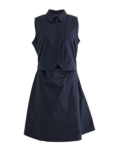 EMPORIO ARMANI Office dress Midnight blue 100% Cotton