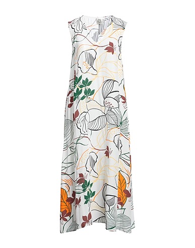ATTIC AND BARN Long dress Ivory 68% Viscose, 32% Silk
