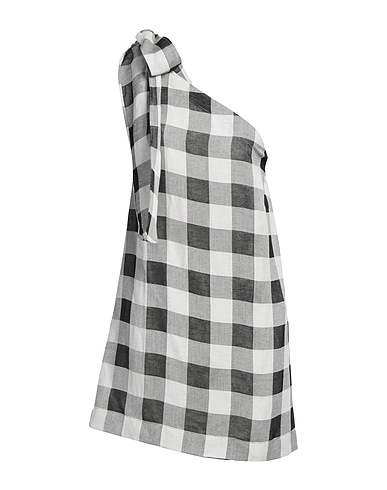 GIO.TTA One-shoulder dress White 60% Viscose, 33% Linen, 7% Cotton