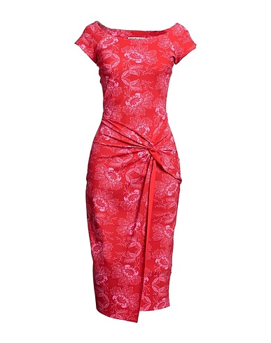 CHIARA BONI LA PETITE ROBE Vestito midi Rosso 72% Poliammide, 28% Elastan