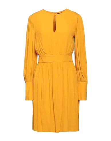 FRACOMINA Vestito corto Giallo ocra 100% Viscosa