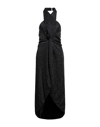ACTUALEE Midi dress Black 65% Polyamide, 35% Metal