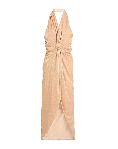 ACTUALEE Robe mi-longue Sable 65% Polyamide, 35% Métal