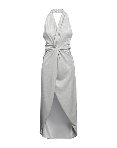 ACTUALEE Vestito midi Grigio chiaro 65% Poliammide, 35% Metallo