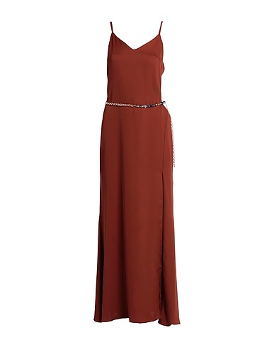 HANITA Long dress Brown 100% Polyester