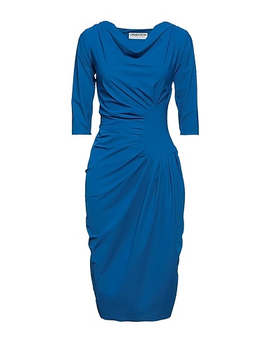 CHIARA BONI LA PETITE ROBE Vestito midi Blu 72% Poliammide, 28% Elastan