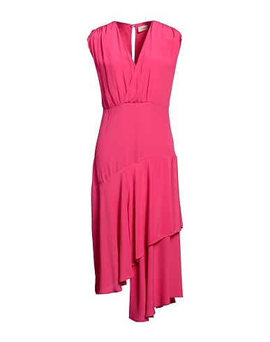 TWENTY EASY by KAOS Midi dress Fuchsia 82% Acetate, 18% Silk