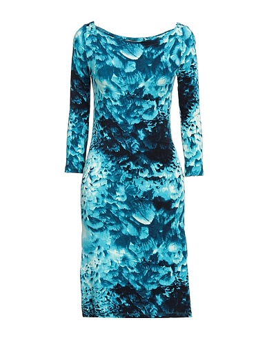 SAMANTHA SUNG Short dress Blue 95% Viscose, 5% Elastane