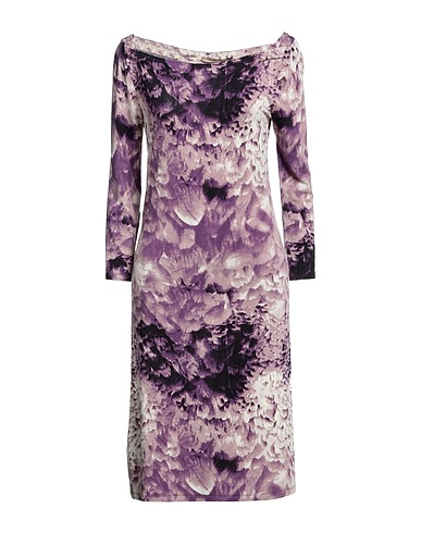 SAMANTHA SUNG Short dress Dark purple 95% Viscose, 5% Elastane