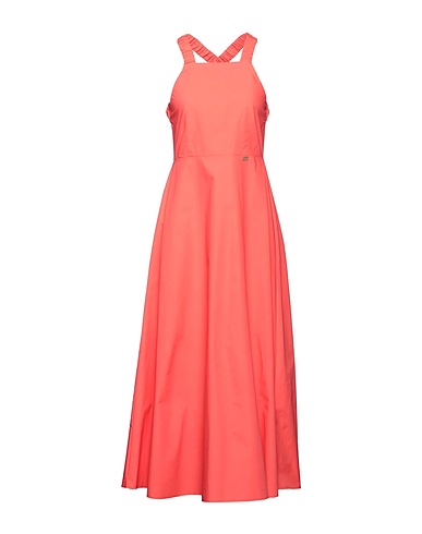 ANNA MOLINARI Midi dress Coral 100% Cotton