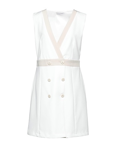CAFèNOIR Office dress White 95% Polyester, 5% Elastane