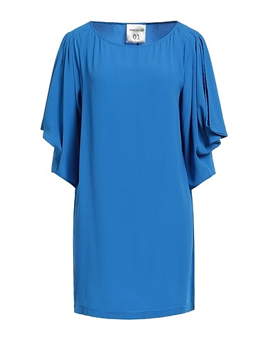 SEMICOUTURE Short dress Azure 69% Acetate, 31% Silk