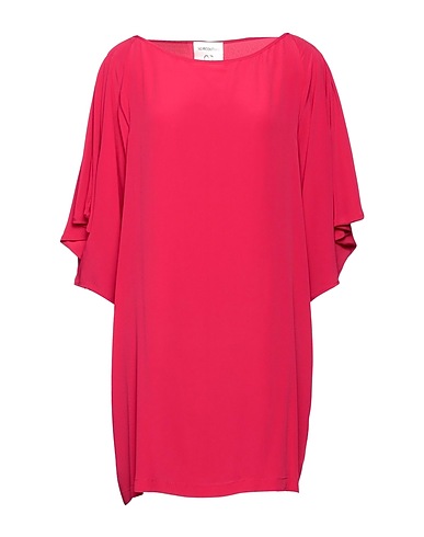 SEMICOUTURE Vestito corto Porpora 69% Acetato, 31% Seta