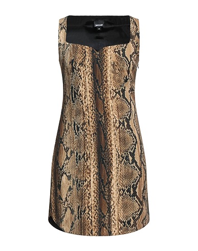 JUST CAVALLI Short dress Sand 87% Polyester, 13% Elastane