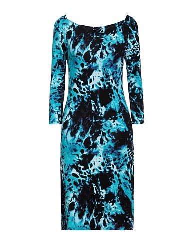SAMANTHA SUNG Midi dress Turquoise 100% Cotton