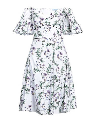 BLUMARINE Midi-Kleid Weiß 100% Baumwolle