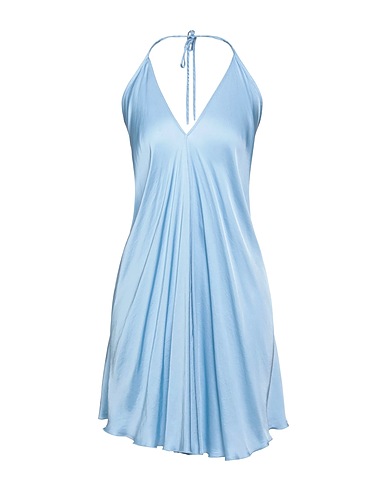 WARM Short dress Sky blue 100% Viscose